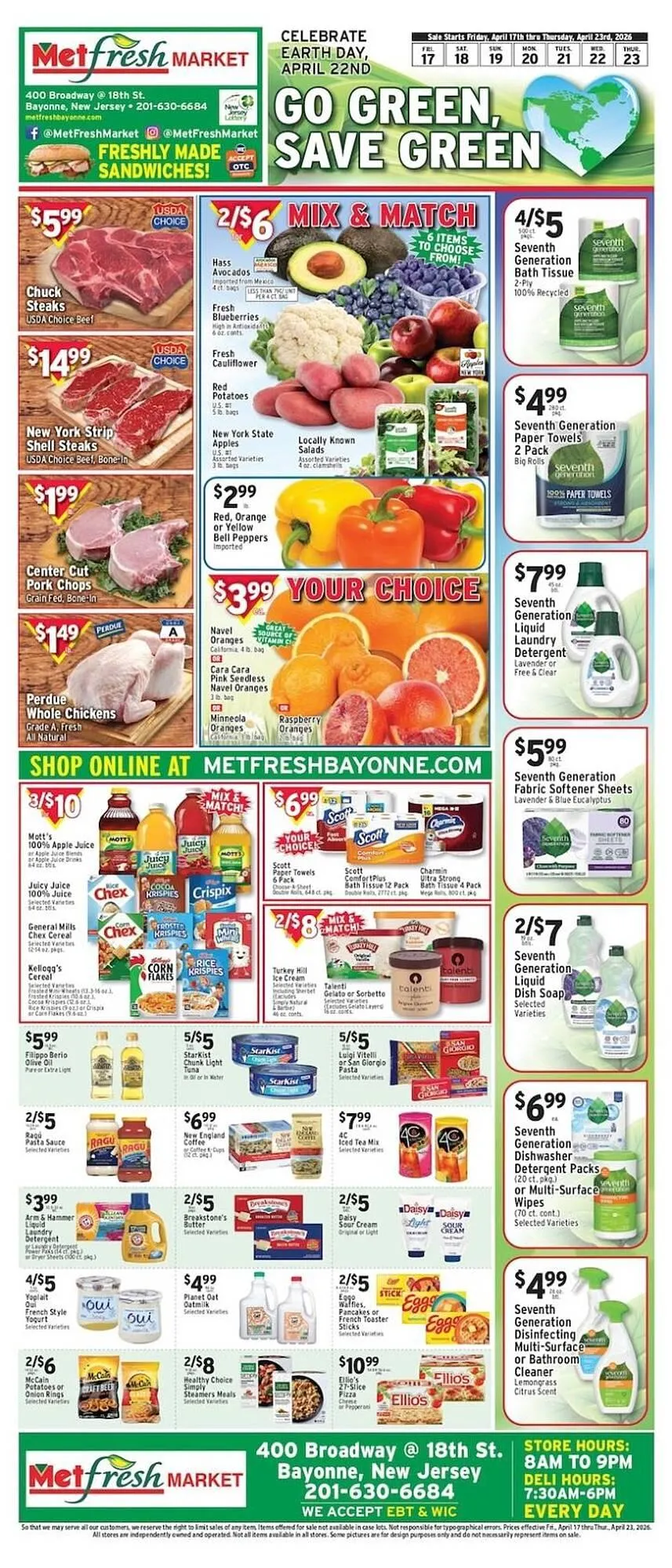 Weekly promotion Met Foodmarkets weekly ad spanning from April 17 to April 23 2026 - Page 1 for Catalogue 365