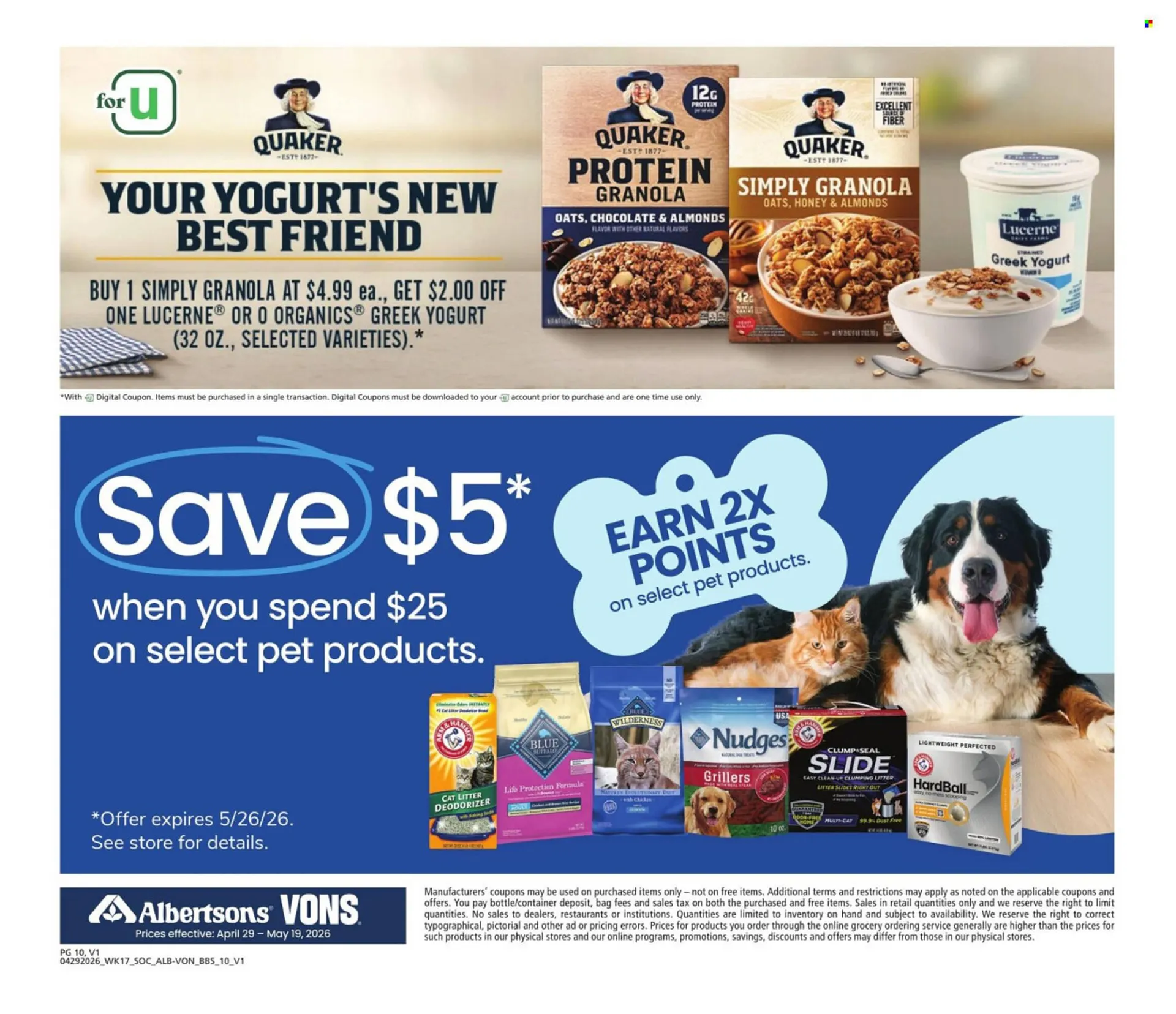 Weekly promotion Albertsons weekly ad spanning from April 29 to May 19 2026 - Page 10 for Catalogue 365