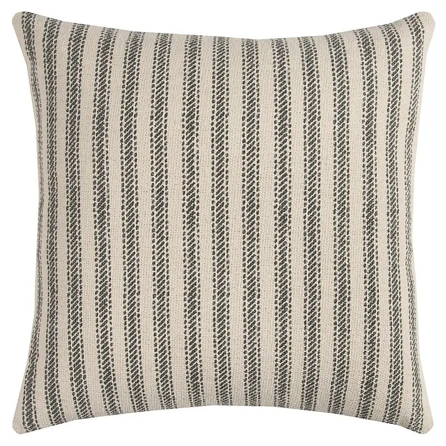 Rizzy Home Poly filled pillow 20-in x 20-in Grey/Natural Square Indoor Decorative Pillow