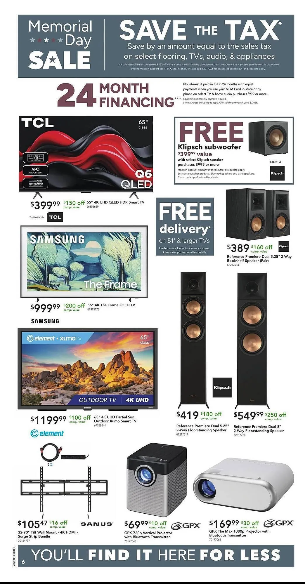 Weekly ad Nebraska Furniture Mart weekly ad from May 13 to May 19 2026 - Page 6