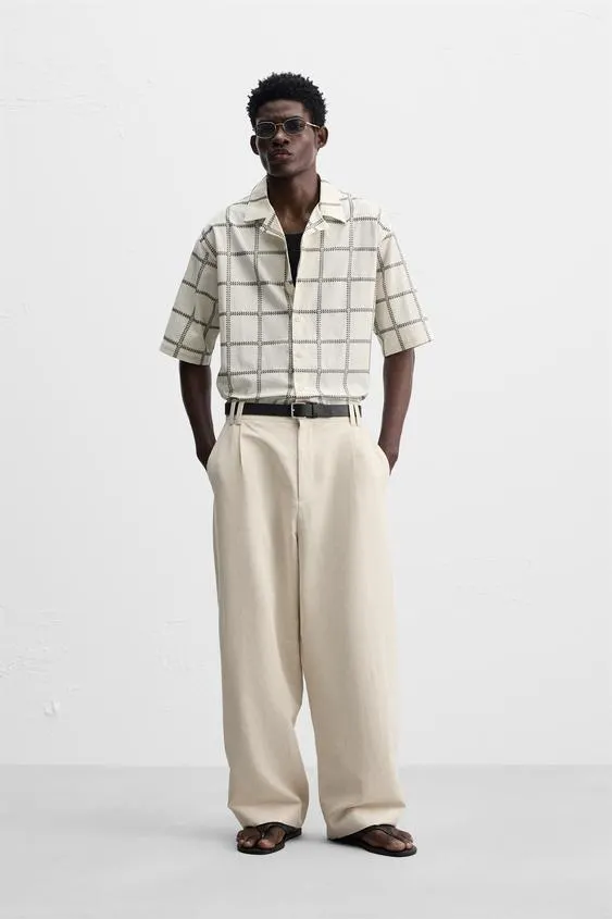 EMBROIDERED PLAID SHIRT