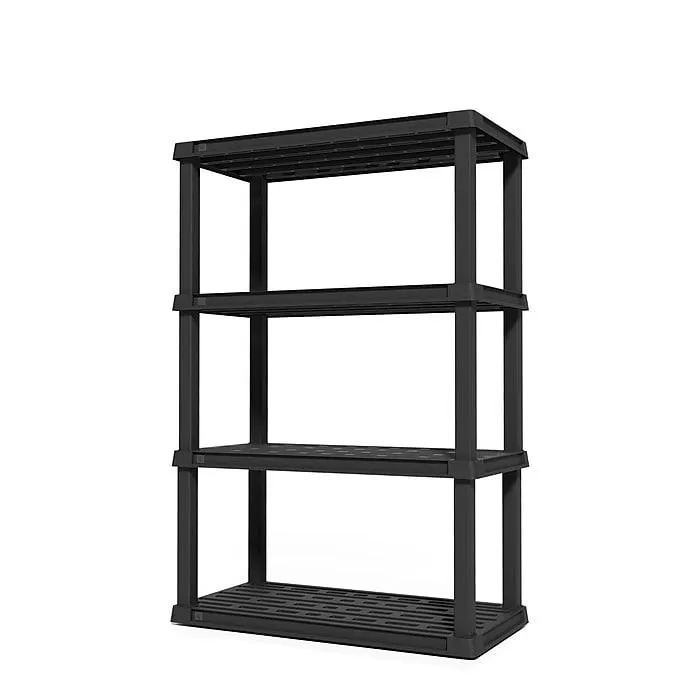 Iris 4-Shelf Plastic Shelving Unit,