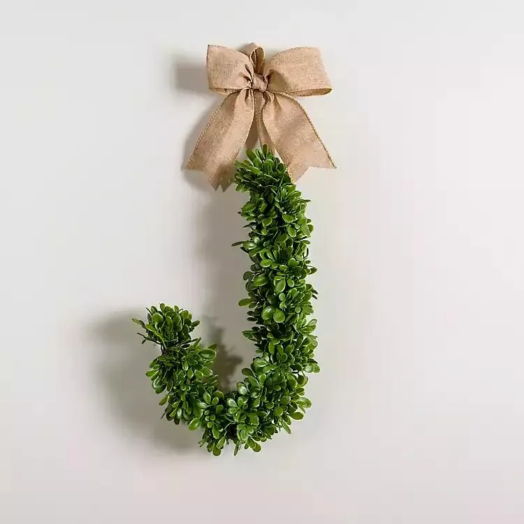 Monogram J Boxwood Mini Wreath