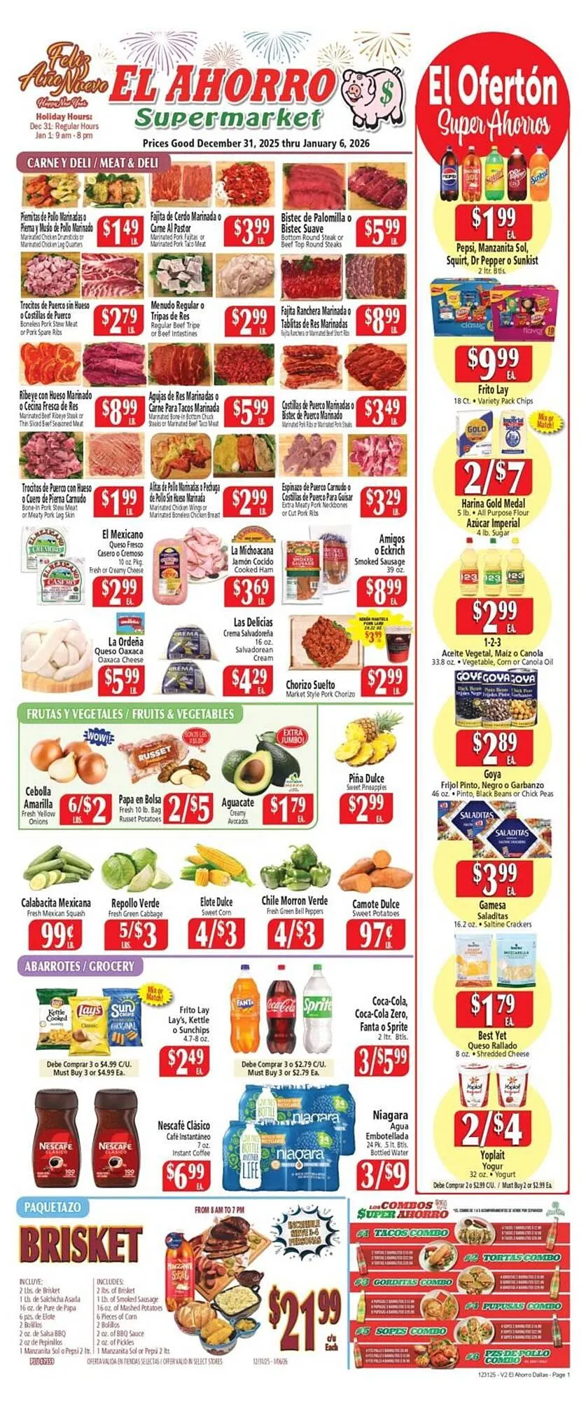 Weekly ad El Ahorro weekly ad from December 31 to January 6 2026 - Page 1
