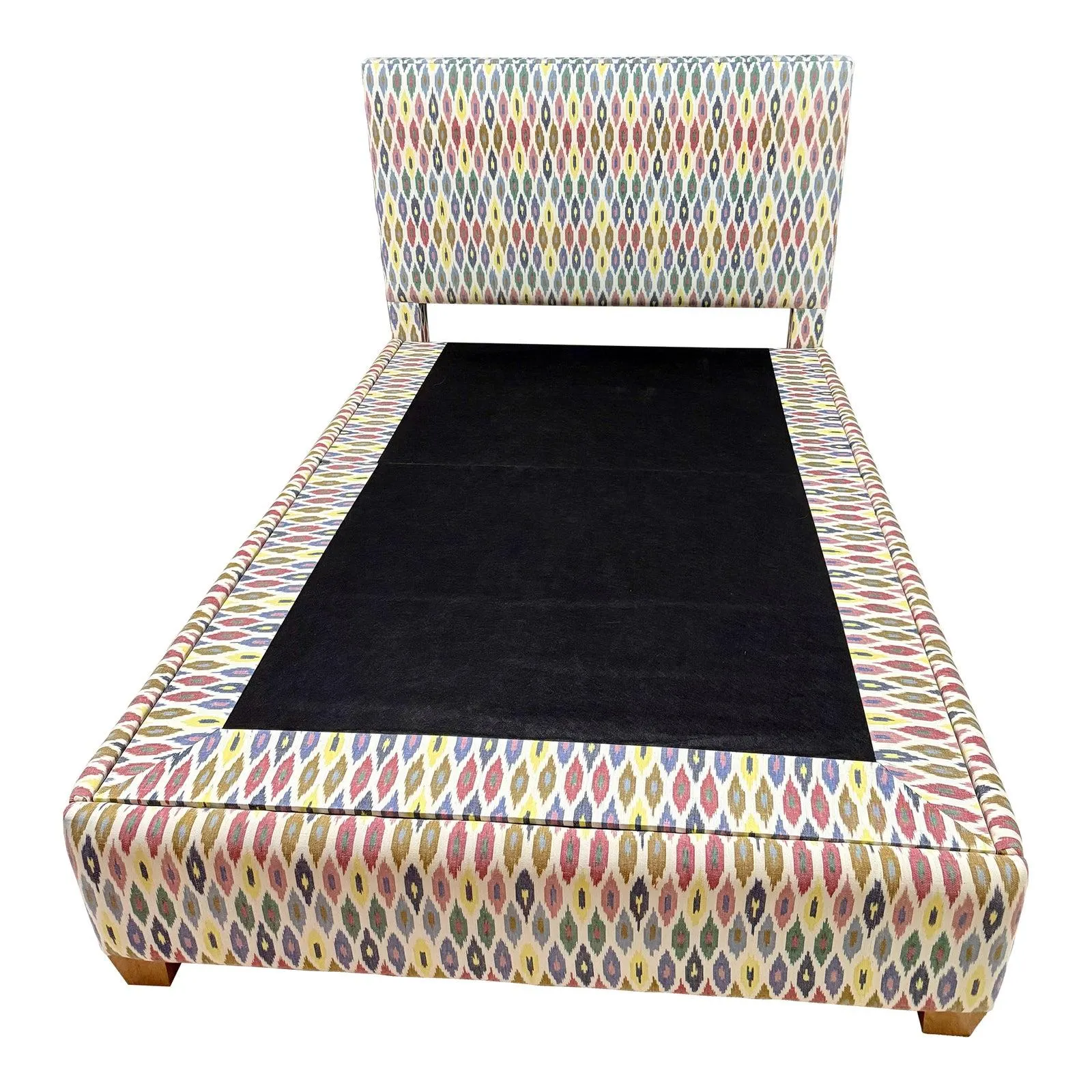 Full Size Custom Quatrain Bed Covered in Schumacher Fabric