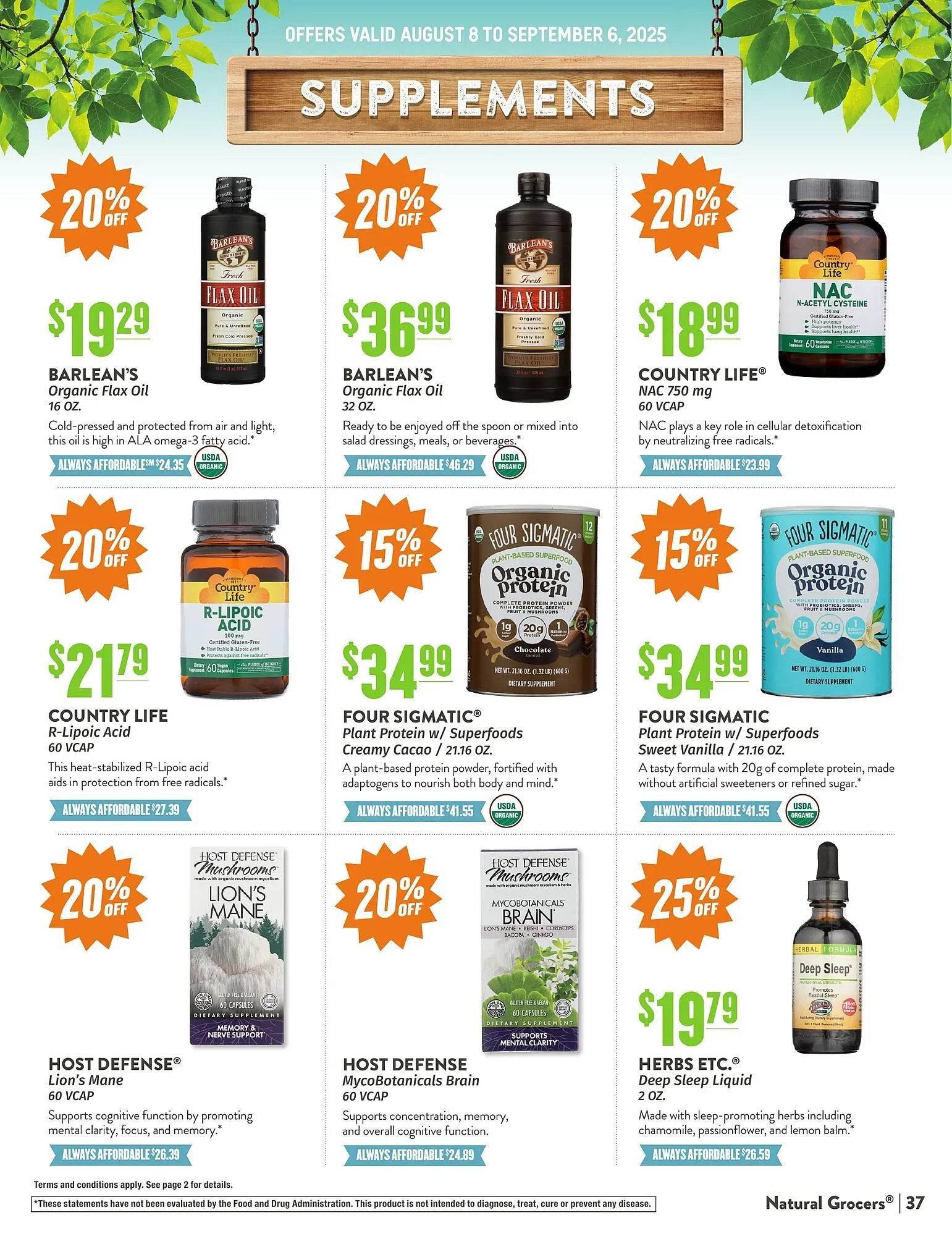 Weekly ad Natural Grocers ad from August 8 to September 6 2025 - Page 37