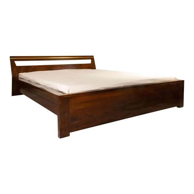 Zaurak Contemporary Rosewood Finish Bed From Boston Mills (Queen)