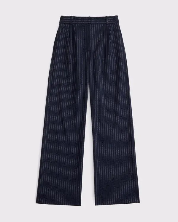 Curve Love A&F Sloane Tailored Wide Leg Pant