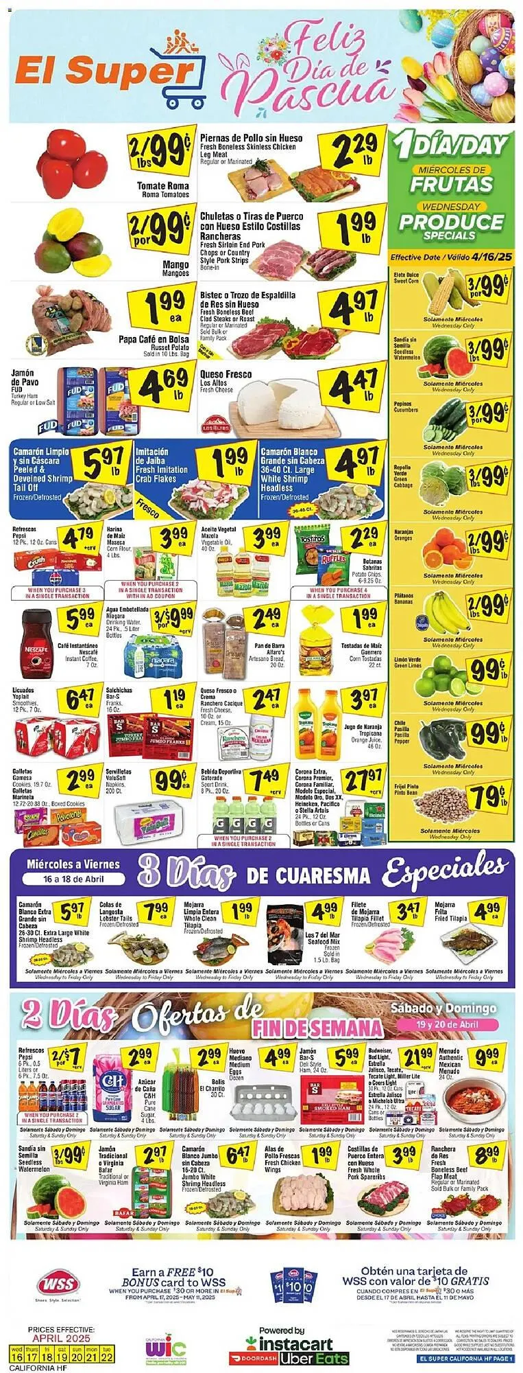 Weekly ad El Super Weekly Ad from April 16 to April 22 2025 - Page 1