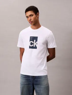 Monogram Logo Center Box Graphic Classic T-Shirt