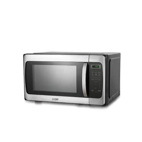 20.2 in. Width 1.1 cu.ft. Stainless Steel/Black 1000-Watt Countertop Microwave Oven