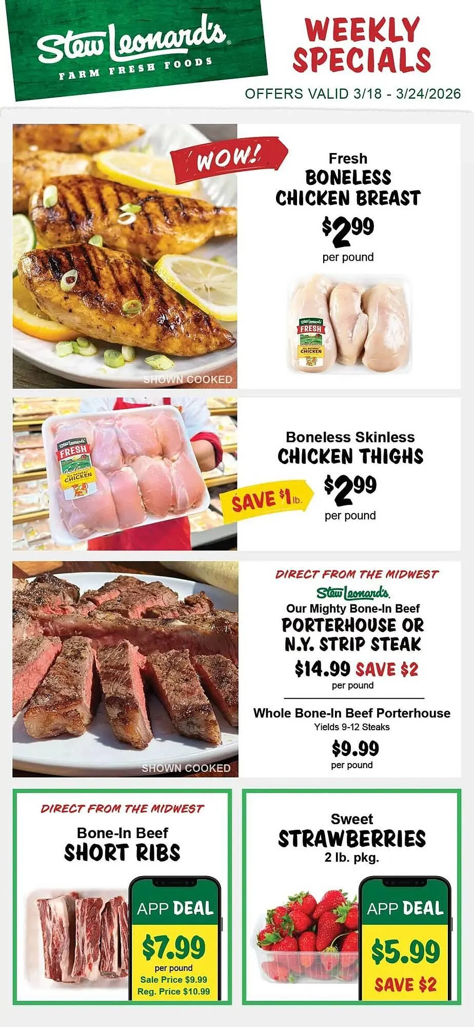 Weekly ad Stew Leonard's flyer from March 18 to March 24 2026 - Page 1