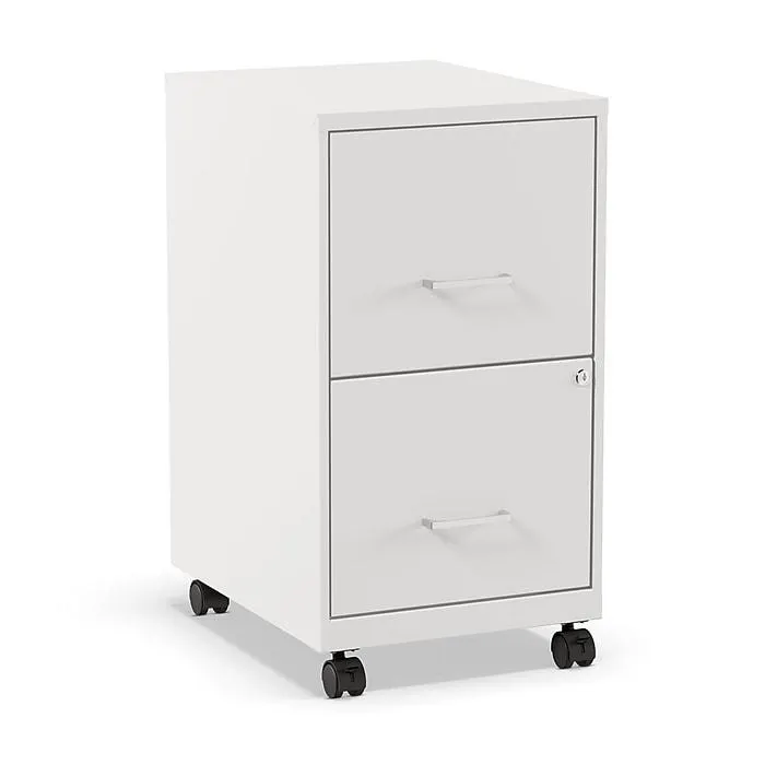 Staples 2-Drawer Mobile Vertical File Cabinet,