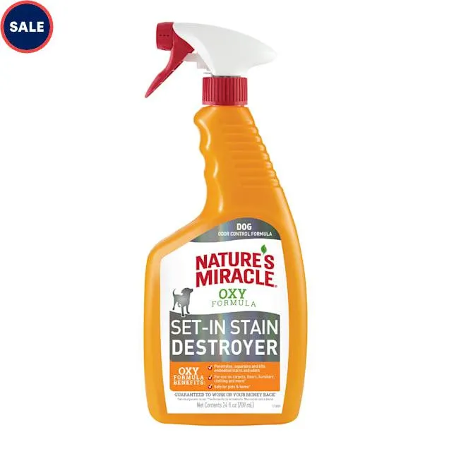 Nature's Miracle Orange Scent Oxy Formula Set-In Stain Destroyer for Dog Messes, 24 oz.