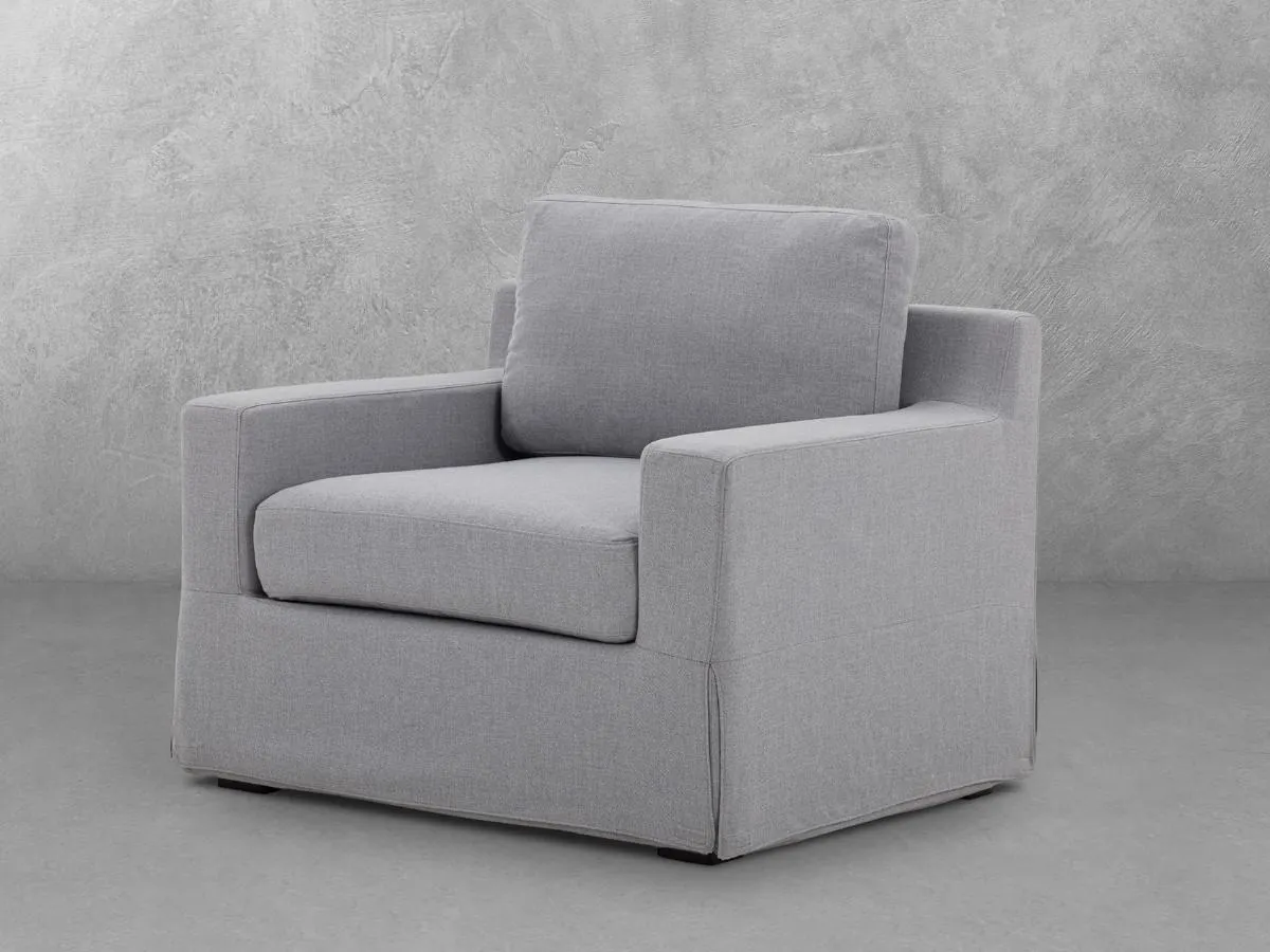 Rosalina Fabric Slipcover Chair - Gray