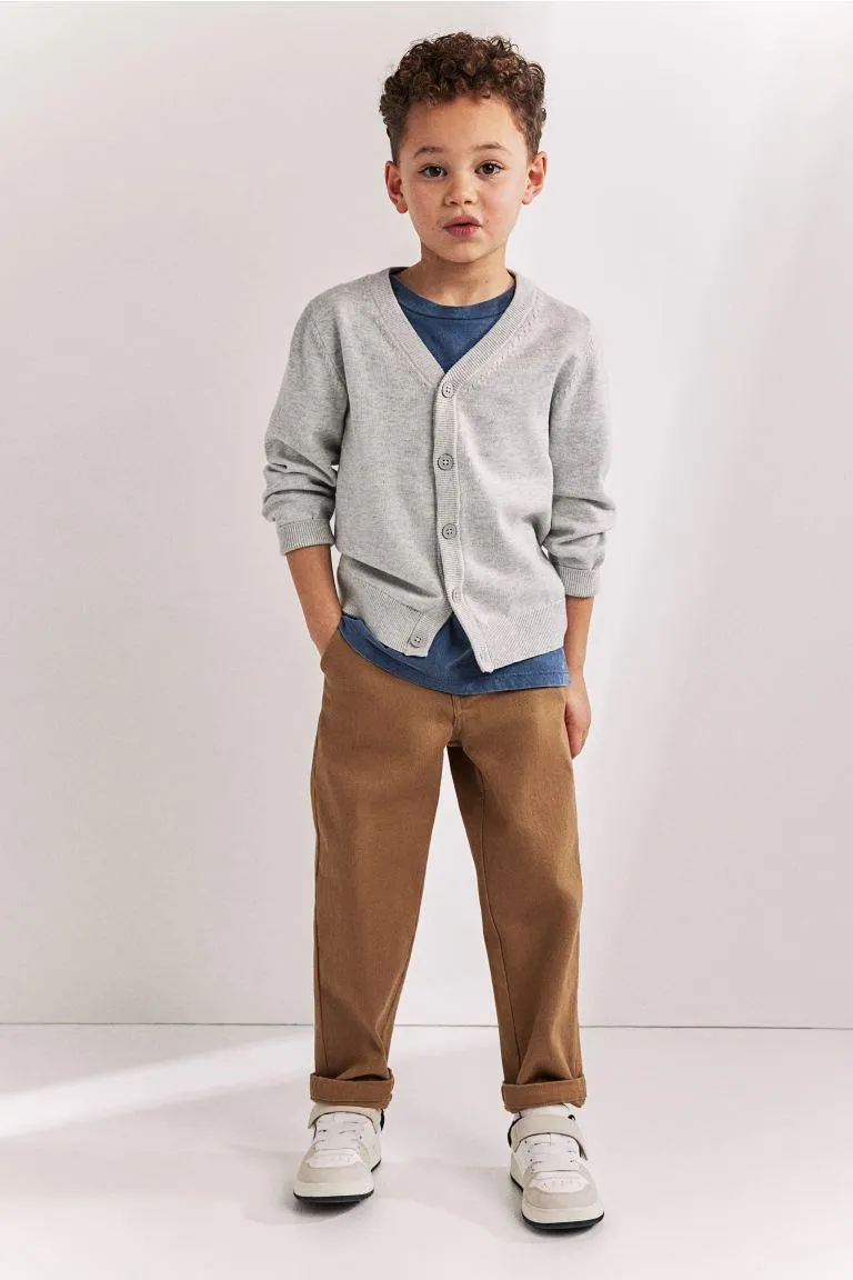Fine-knit Cotton Cardigan