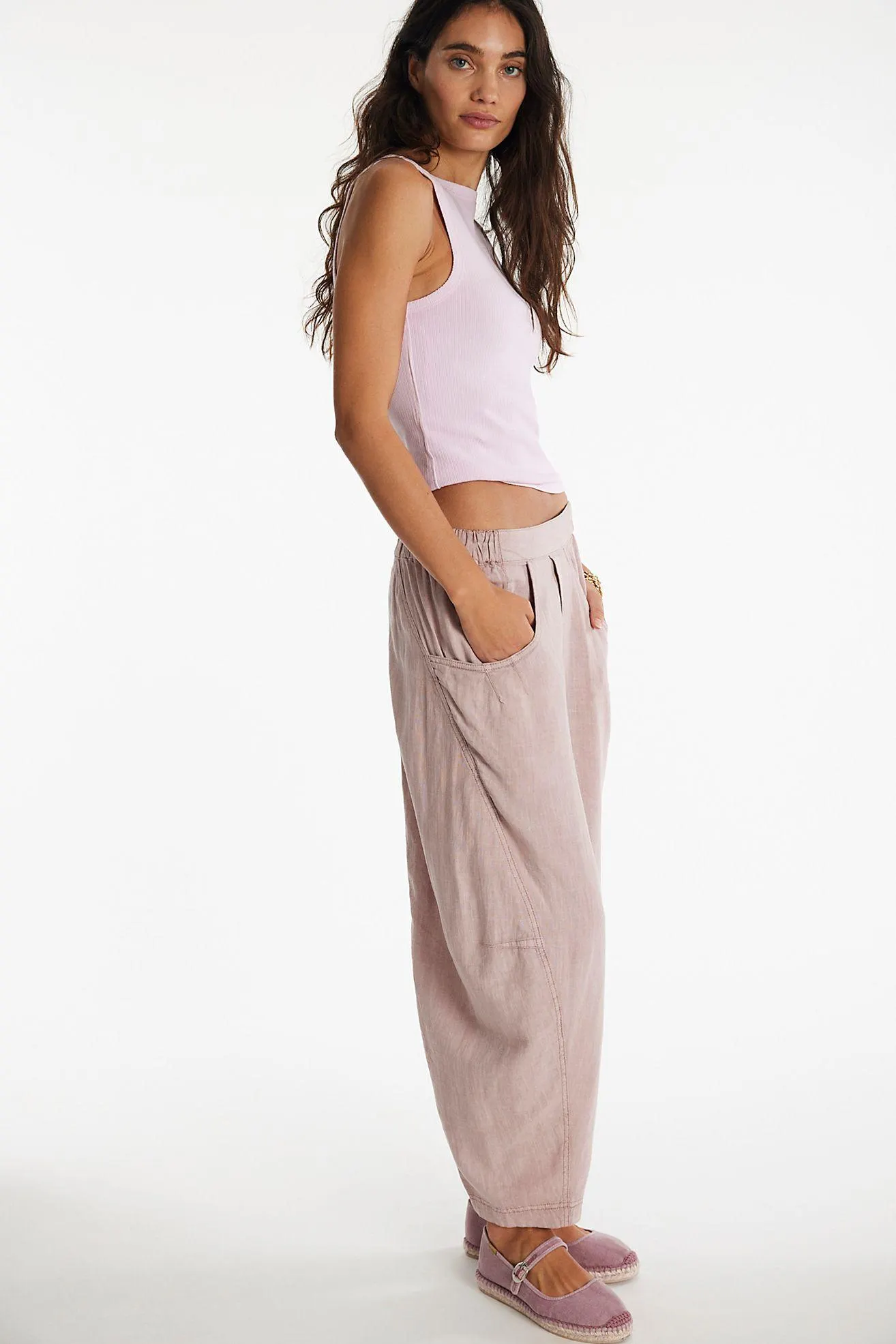 High Road Solid Pull-On Barrel Pants