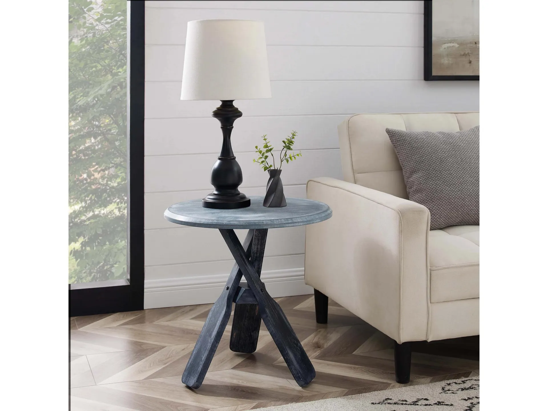 Linon Rudy Oar Side Table