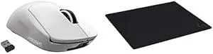 Logitech G PRO X Superlight Wireless Gaming Mouse, Compatible with PC/Mac - White Logitech G740 Large Thick Gaming Mouse Pad, Optimized for Gaming Sensors, Mac and PC Gaming Accessories