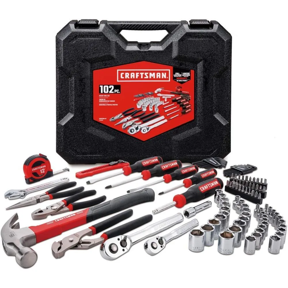 Craftsman Home Tool Kit / Mechanics Tools Kit, 102-Piece (CMMT99448)