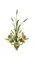 Painted Tole Flower and Wheat Wall Lamp, 1960s