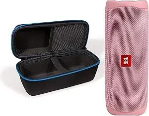 JBL Flip 5 (Pink) + Bundle with divvi! Protective Hardshell Case