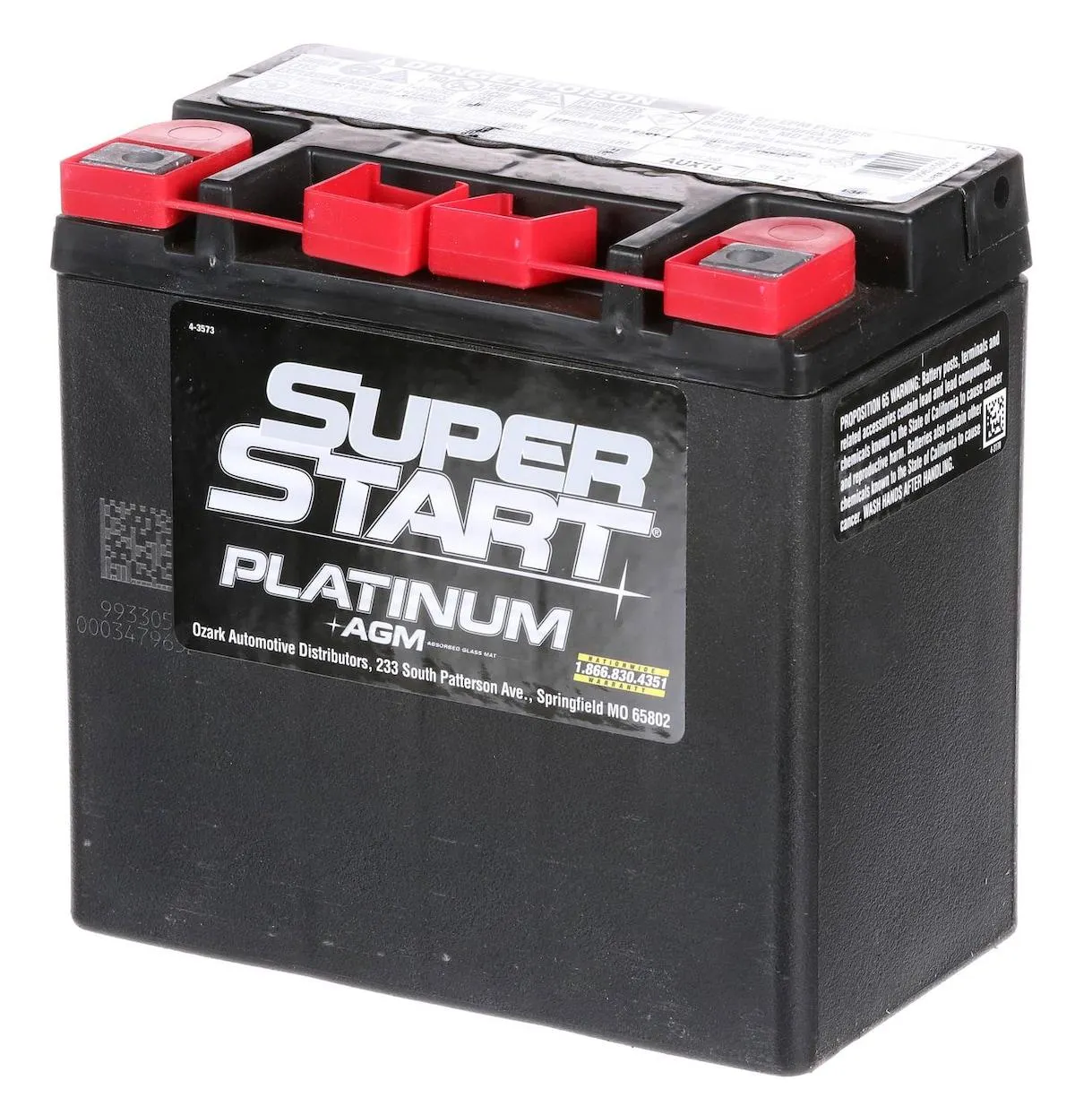 Super Start Platinum AGM Top Post Auxiliary Battery Group Size 400 - AUX14
