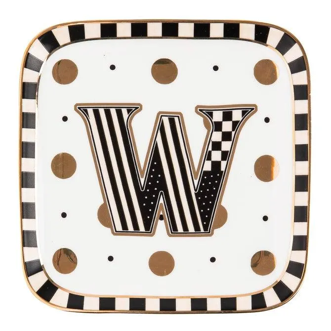 Monogram Dish - W