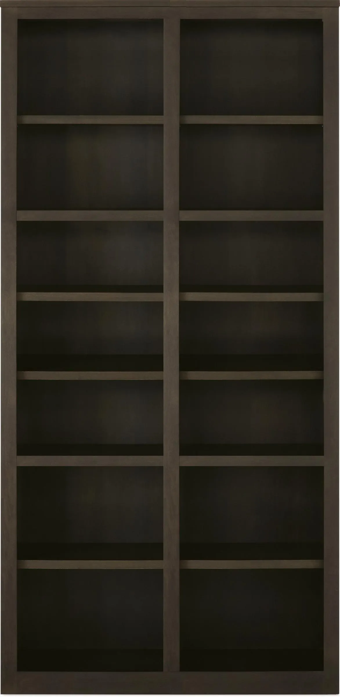 Woodwind 42w 12d 86h Bookcase in Charcoal