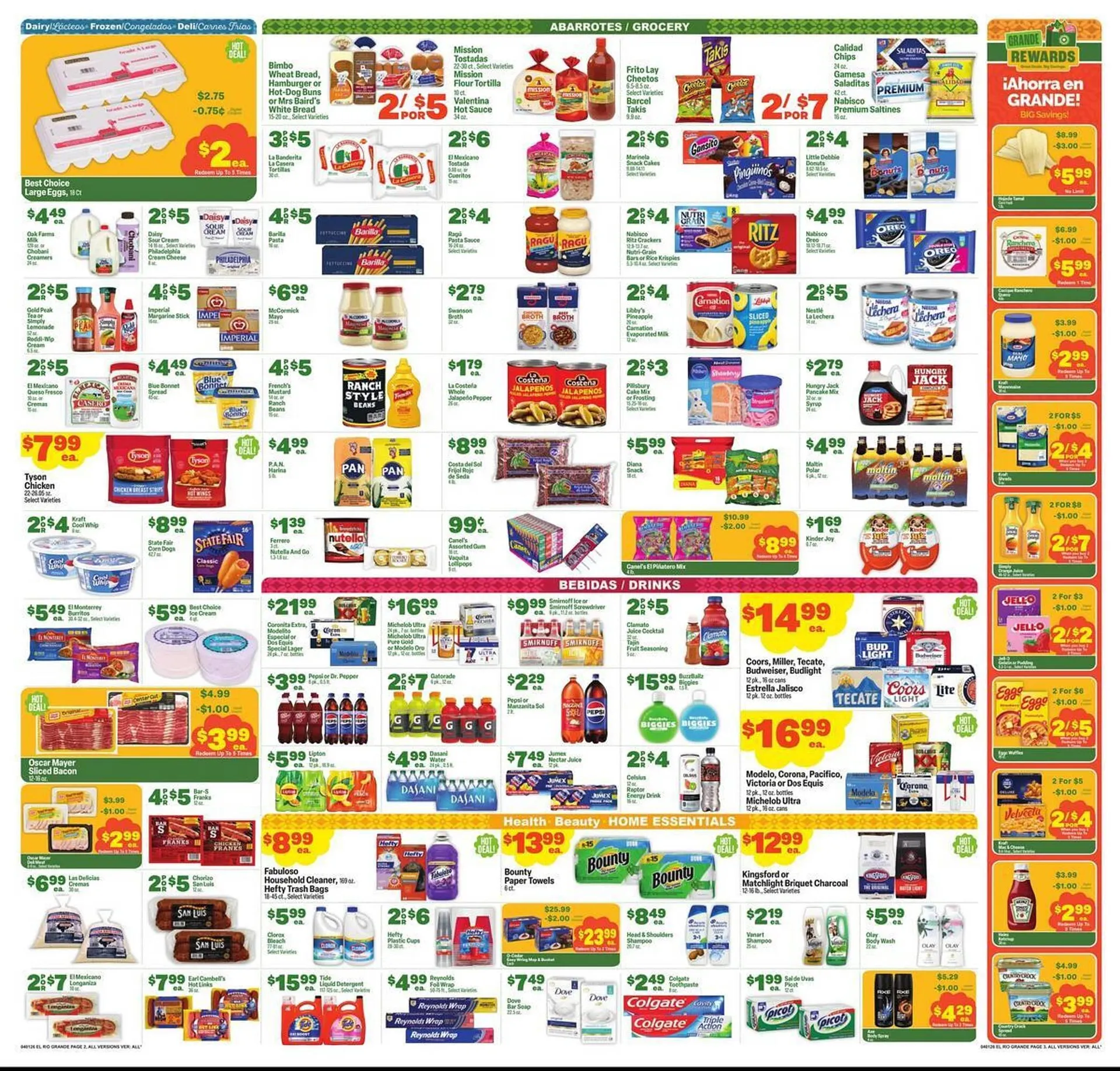 Weekly promotion El Rio Grande weekly ad spanning from April 1 to April 7 2026 - Page 2 for Catalogue 365