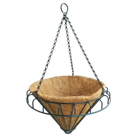 Decorative Umbrella Hanging Wire Basket Planter with Coco Liner, 12"