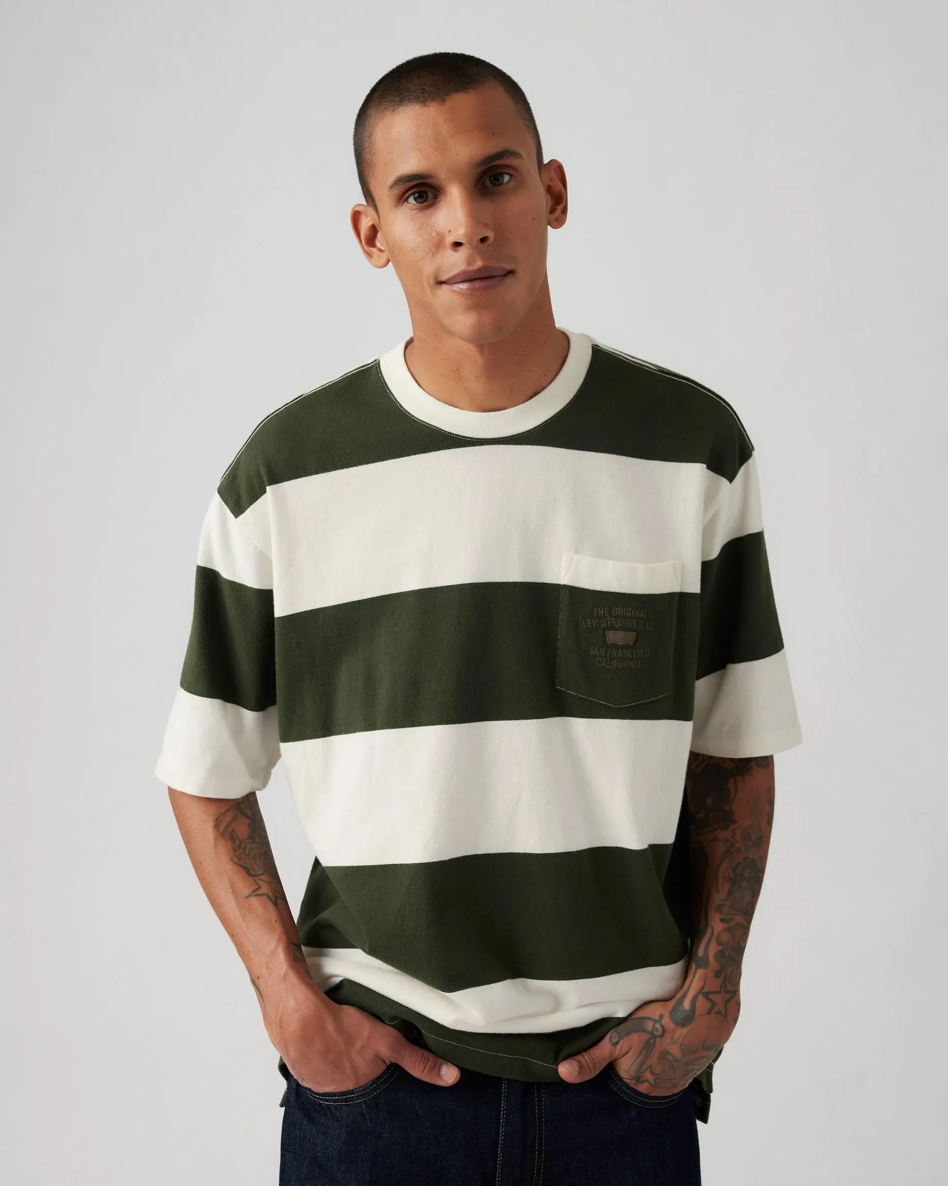 Stepped Hem Half-sleeve T-shirt