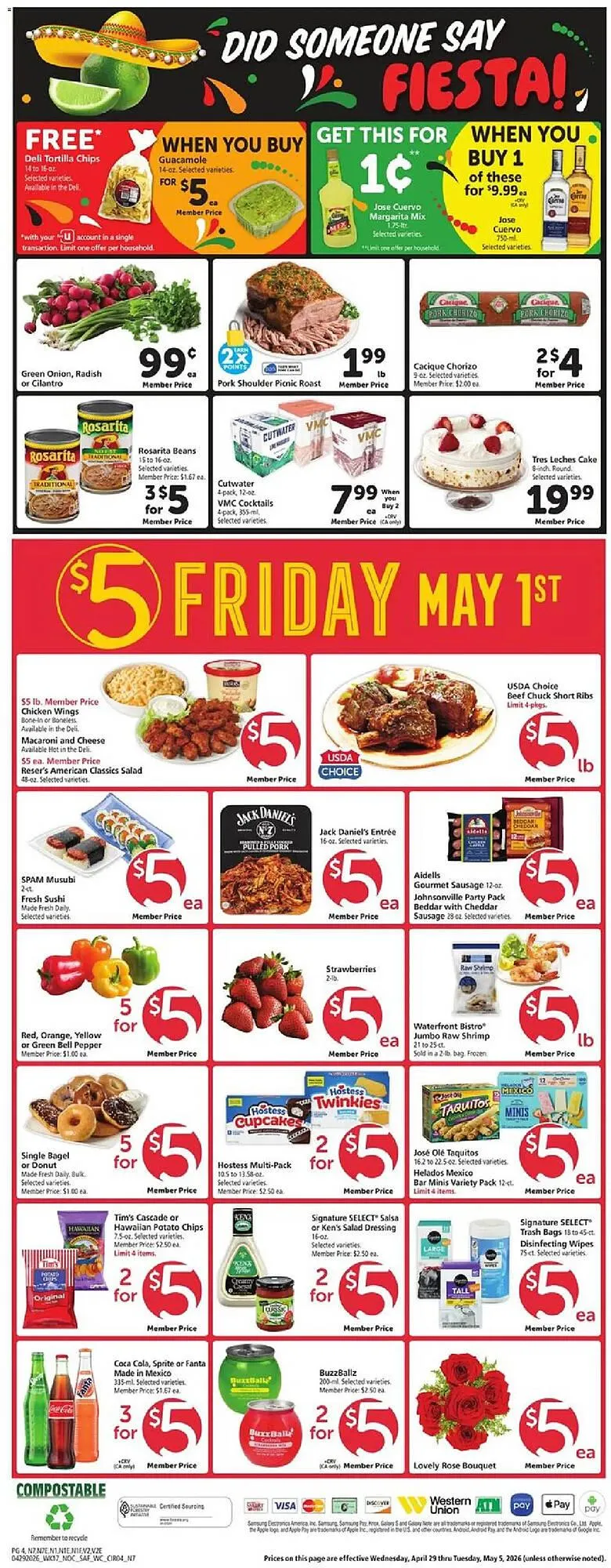 Weekly promotion Safeway weekly ad spanning from April 29 to May 5 2026 - Page 6 for Catalogue 365