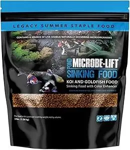 Microbe-Lift MLLSPMD Sinking Fish Food Pellets for Ponds, Water Gardens, and Fountains, for Live Goldfish and Koi, 3 Pounds