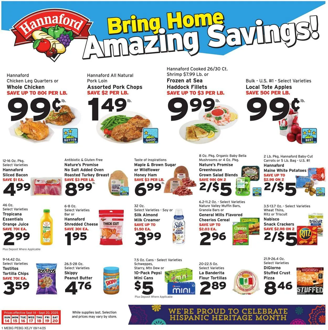 Weekly ad Hannaford Current weekly ad from September 14 to September 20 2025 - Page 1