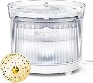 HomeRunPet Wireless Pump Cat Water Fountain - Detachable Design for Easy Cleaning, Multi-Cat Water Dispenser with Chew-Proof Base