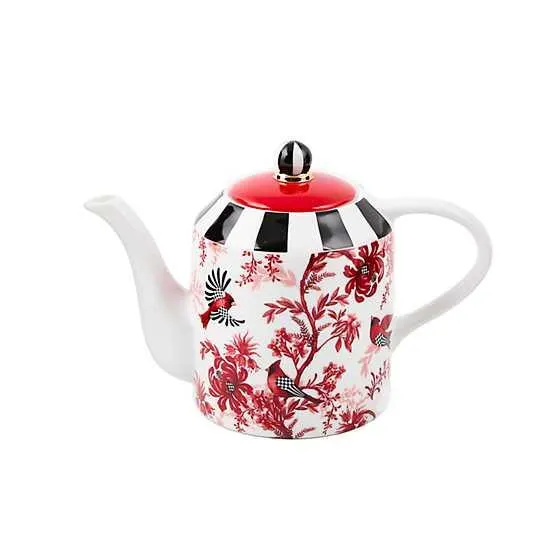Cardinal Toile Teapot