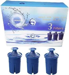 Elite Water Filter Lasting 6 Months-Efficient Long-Life Elite Filter, Replacement for Brita Pitcher Water Filter and Dispensers, Etc.,BPA FREE,3 Count(Blue)