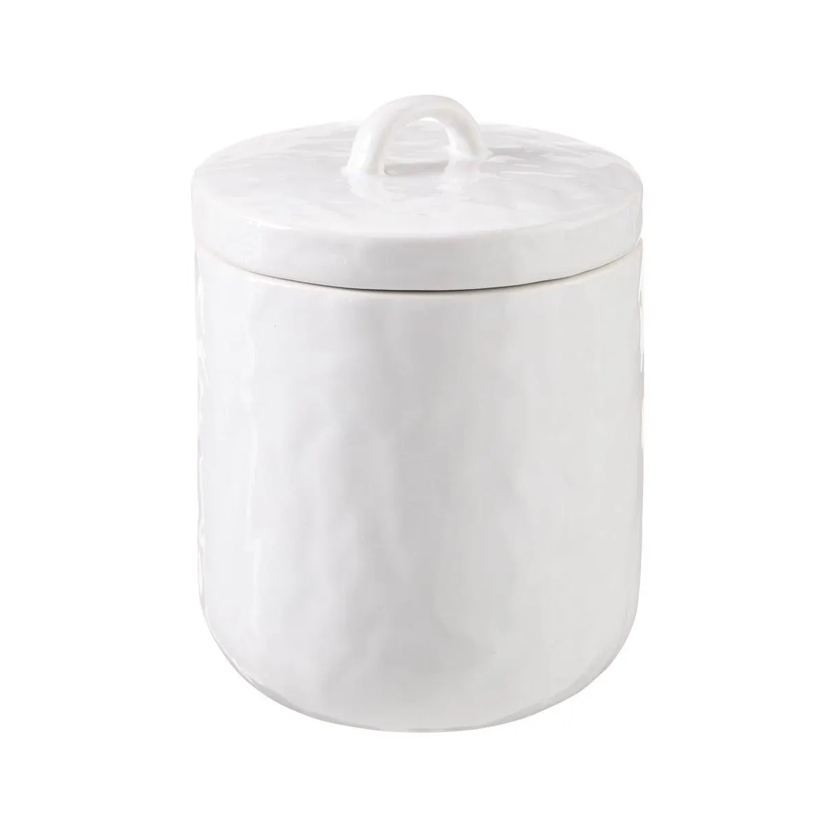 The Container Store Small Caspian Ceramic Canister White