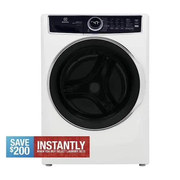 27 in. W 4.5 cu. ft. Front Load Washer with SmartBoost, LuxCare Plus Wash System, Perfect Steam, ENERGY STAR in White