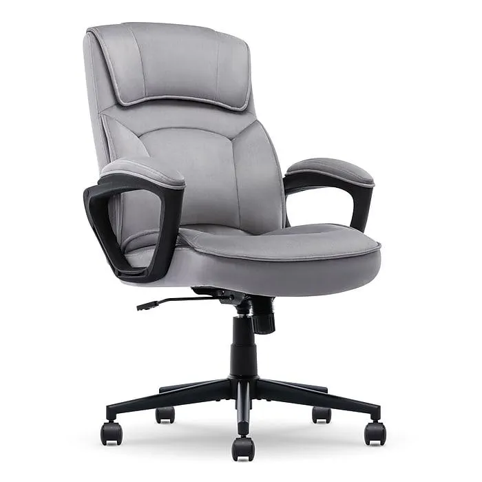 Serta Comfort Classic Ergonomic Velvet Fabric Swivel Executive Chair,