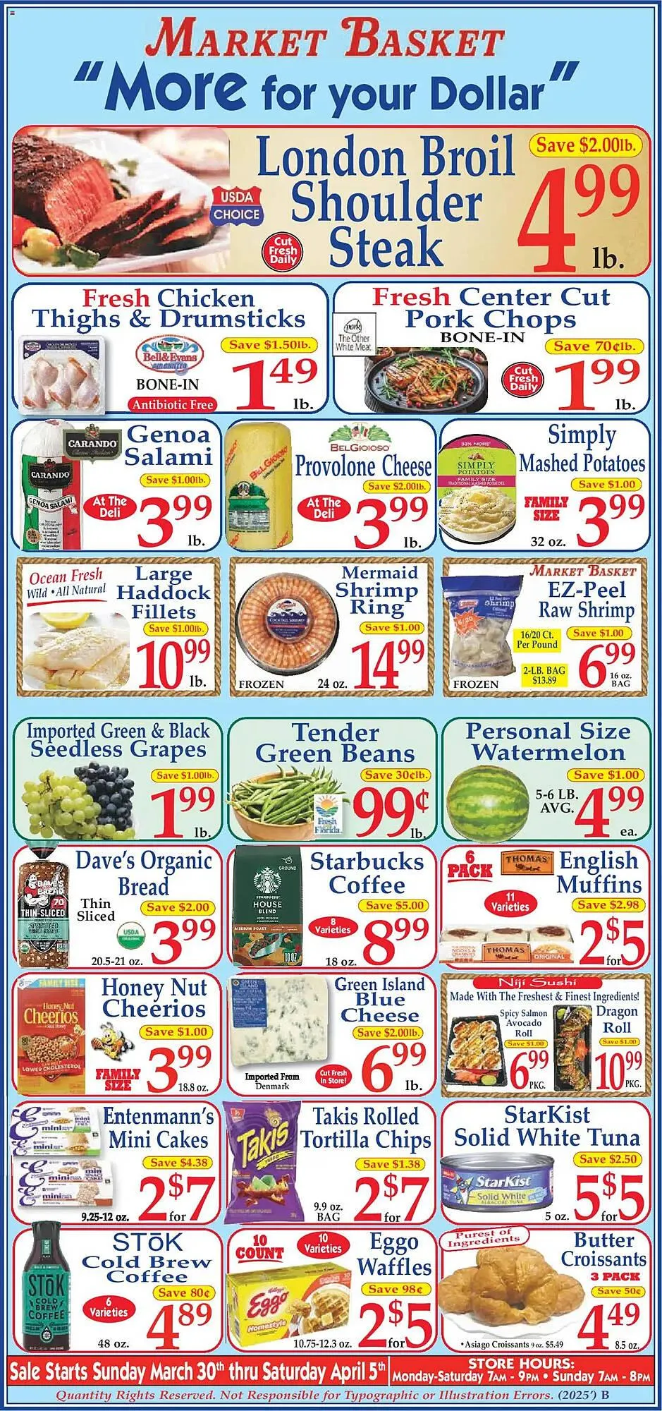 Weekly ad Market Basket Weekly Ad from March 30 to April 5 2025 - Page 1