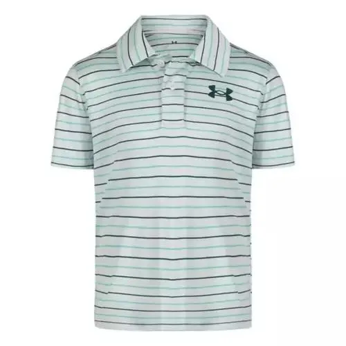 Boys' Under Armour Matchplay Striped Golf Polo