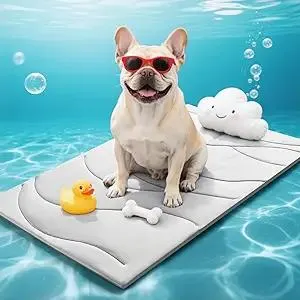 Dog Cooling Mat, 36" x 23" Reversible Self-Cooling Mat for Medium Dogs, Arc-Chill Cool Pad for Dogs and Cats Washable Summer (Grey, Medium(36" x 23"))