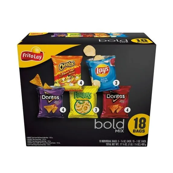 Frito Lay Bold Mix Chips Variety Pack, 18 Count