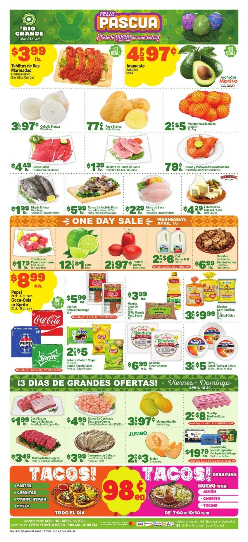Weekly ad El Rio Grande from April 16 to April 22 2025 - Page 1