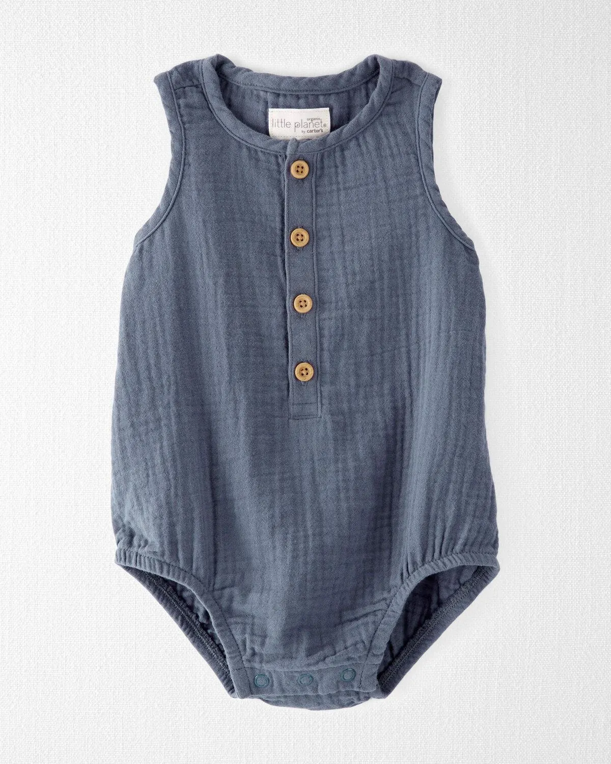 Baby Organic Cotton Gauze Bubble in Blue