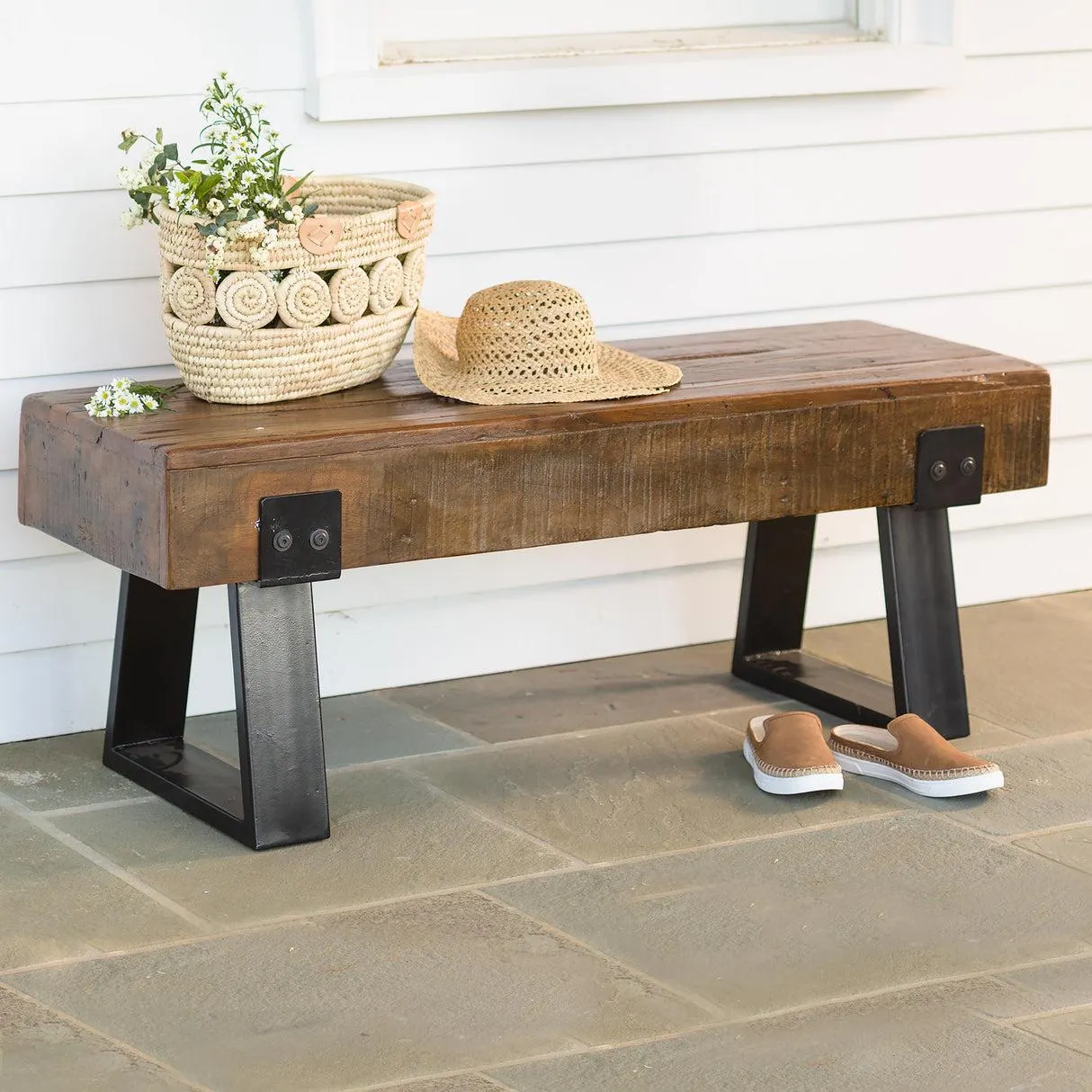 Richland Indoor/Outdoor Reclaimed Wood Bench