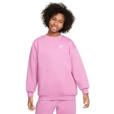 Kids' Nike Sportswear Club Fleece Oversized Crew Neck Sweatshirt