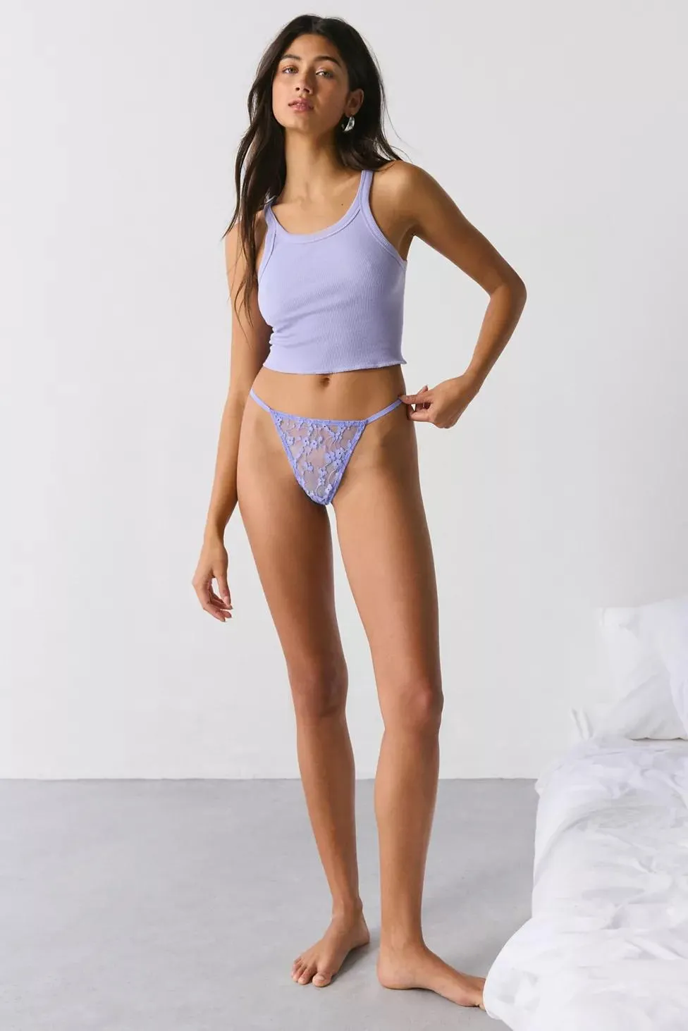 Out From Under Primrose Floral Lace Low-Rise Thong